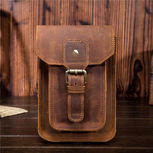 Hüfttaschen Herren Handytasche Kraft Double Retro Pocket