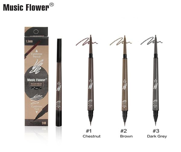 Musik Blume Doppel Kopf Ultra Fein Wasserdicht Augenbrauen Bleistift Tattoo Augenbrauen Stift Skizze Flüssigkeit Eyebrown Brows Enhancer Wimpern M6592382