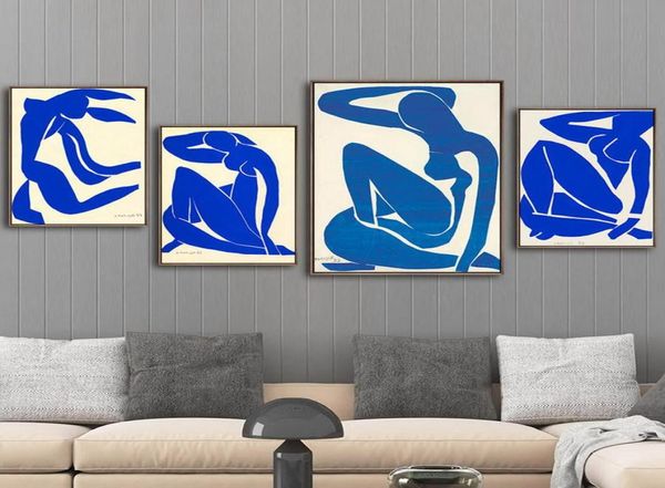 Ana Sayfa Dekorasyon Baskı Sanat Duvar Resimleri Poster Tuval Baskıları Resimler French Henri Matisse Mavi Nude8118796