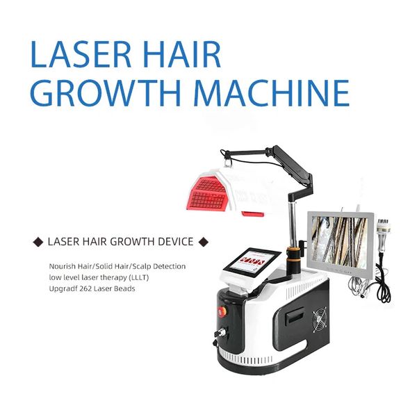 Aggiornamento 626 perline LED Laser 650nm Ricrescita dei capelli Ozono ad alta frequenza Pettine Massaggio del cuoio capelluto PDT Riparazione delle ferite 5 in 1 Spessore dei capelli LLLT Salon