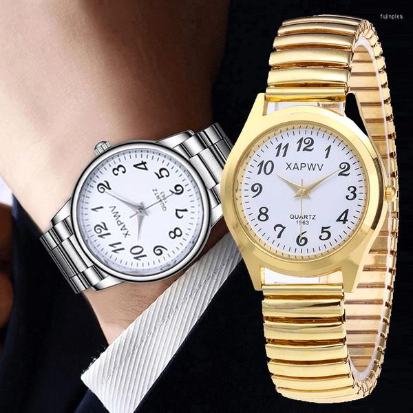 Armbanduhren 2023 Mode Frauen Männer Uhr Flexible Gummiband Quarz Handgelenk Stahlband Paar Geschenk