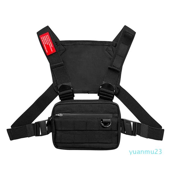 23 NEW Street Style Military Chest Rig Bag for Men White Hip Hop Marsupi funzionali Gilet regolabile Gilet Petto alla moda