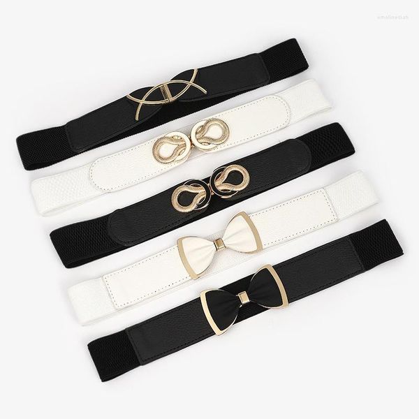 Cinture Cintura elastica da donna in vita larga Cintura elastica classica alla moda per abiti da donna Marchio di design di lusso