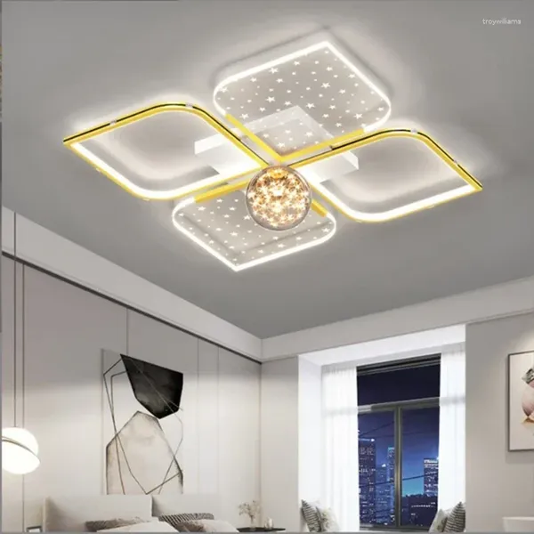 Lampadari 2023 Lampada da soffitto moderna per soggiorno Moda Lusso LED Camera da letto Illuminazione interna Lampadario da pranzo intelligente personalizzato