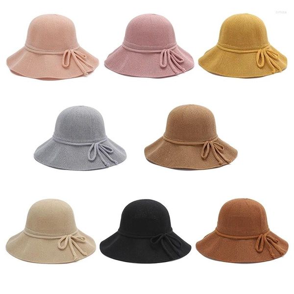 Geniş Memlu Şapkalar Disket Güneş Kadınlar Yaz Plajı Saman Panama UV Koruma Fedoras Şapka Açık Güneşlik Şaptası Şerit Şerit Kova Kapakları