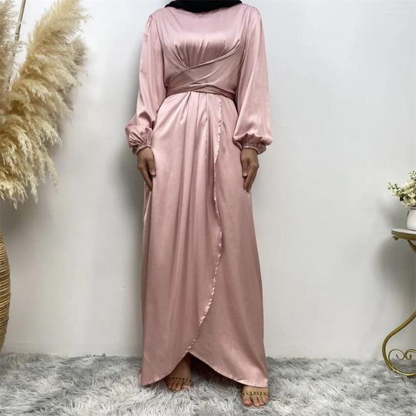 Etnik Giyim Kadın Eid Müslüman Elbise Abaya Ramazan Fas Parti Elbiseleri Dubai Abayas Kaftan İslam Vestidos Arap Uzun Robe Solid