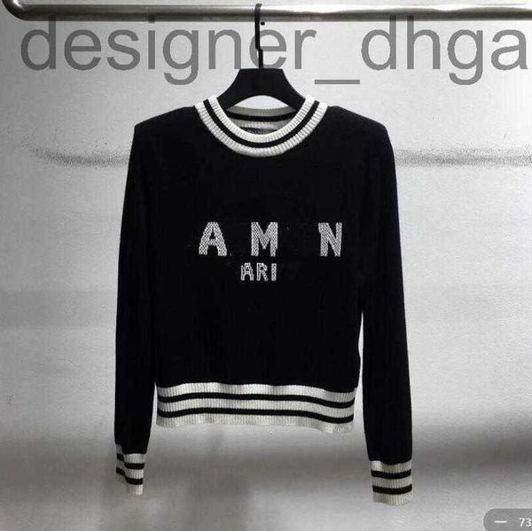 Damen Pullover DesignerSweater Jacke Damen Designer Pullover Damen Rundhals Stripe Pullover Knit Letter UTFA