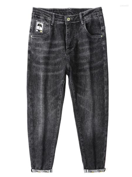 Calça masculina jeans skinny homens jeans jeans se alongam masculino clássico jean lápis de moda masculina calça casual