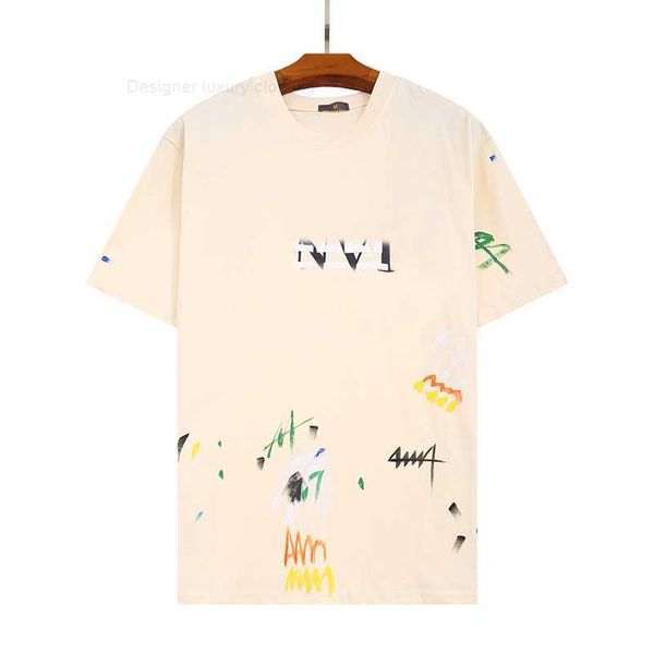 23SS GAL LAVIN MENS DESIGNER MASHIRT CASSI CAFTICHE DOME TEE TEE SPLATTO DI INCLAGGIO DI INCLAGGIO DI INSPLITI A RAGGI SCOLA