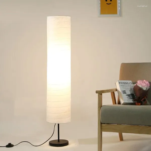 Stehlampen Nordic Minimalistisches Papier für Wohnzimmer Studie Schlafzimmer Nachttischdekoration Stehlampe Restaurant Els LED-Leuchten