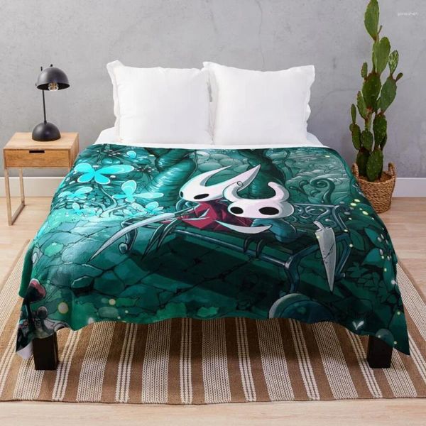 Cobertores oco cavaleiro lance cobertor cama elegante tapete térmico
