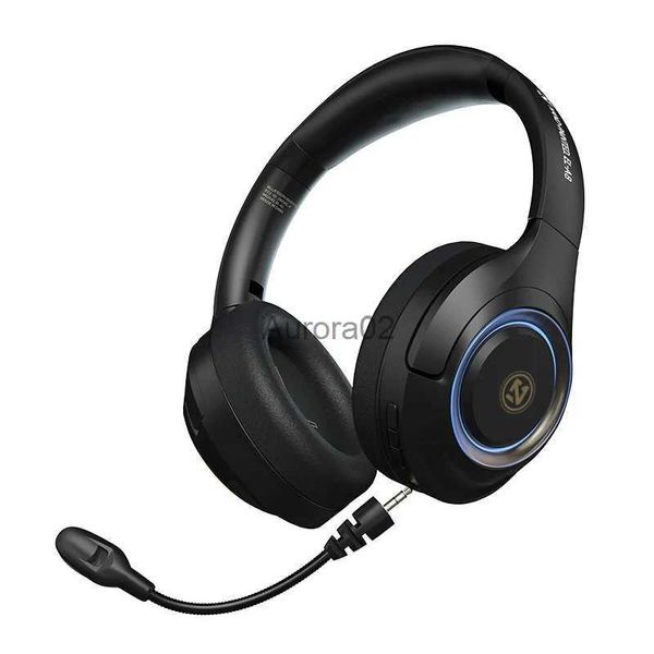 Fones de ouvido de telefone celular RGB Gaming Headsets com microfone Bluetooth 5.2 Fones de ouvido com saco de armazenamento Estéreo Baixo Fone de ouvido sem fio para telefone PS4 Gamer YQ231120