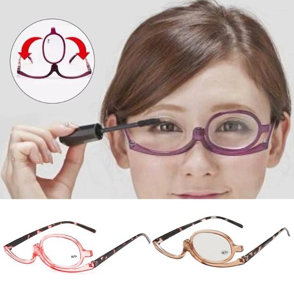 Sonnenbrille Mode Rotierende Vergrößerungs Make-Up Lesebrille Für Frauen Falten Clamshell Kosmetische Presbyopie Ältere Monokel