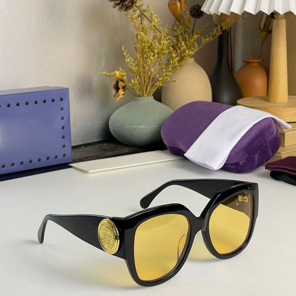 2023 Nuovi occhiali da sole da uomo e da donna Designer Fashion Round Frame Occhiali da sole extra large Gambe e scatole in lamiera di metallo di lusso GG1407S