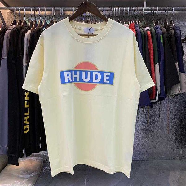 Designer Herren T-Shirts Rhude Hemd Mode Kleidung T-Shirts Hip Hop T-Shirts Vintage Racer Minimalistische Männer locker sitzendes Paar lässiges Sommer-T-Shirt