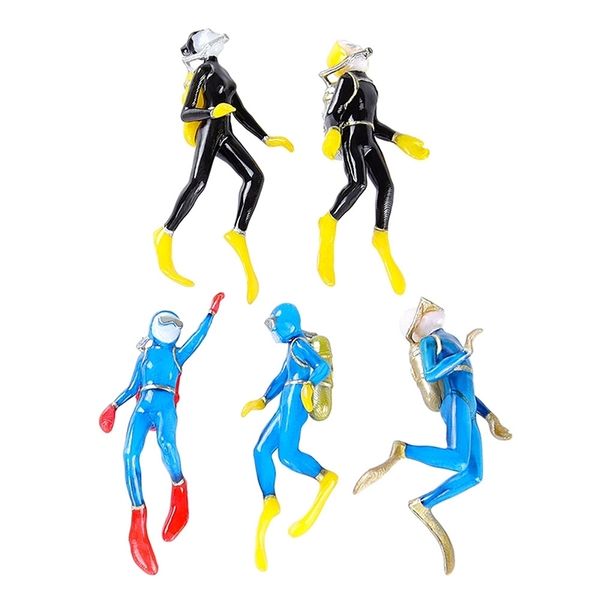 Oggetti decorativi Figurine 1pc Miniature non verniciate Ocean Diving Diver Action Figures Modello Accessori subacquei Figurine Giocattoli Fish Tank 230419