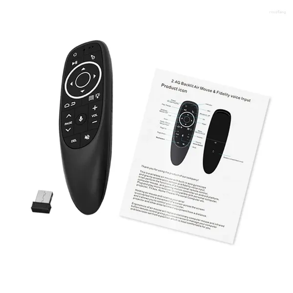 Controladores remotos Mini Air Mouse G10S Controle de voz 2.4g sem fio para Android