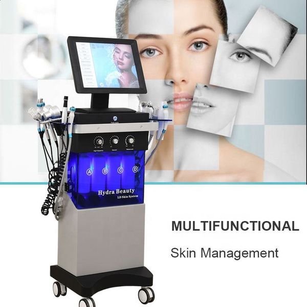 Professional 14 in 1 Multifunzionale Attrezzatura di bellezza a getto buccia Ossigeno cure per la cura della pelle Dispositivo di bellezza H2O2 Hydro Machine