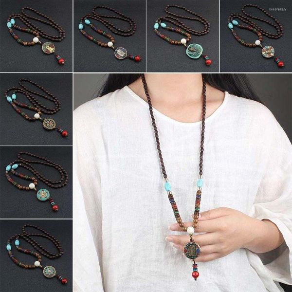 Ketten Festival Ethnischer Schmuck Glücksgeschenk Handgemachter Elefant Anhänger Mala Holzperle Buddhistische Nepal Halskette