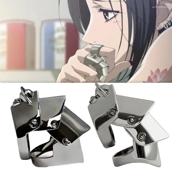 Küme halkaları anime oosaki nana cosplay metal yüzük zırh rock punk tarzı hareketli eklem unisex moda mücevher hediye aksesuarları