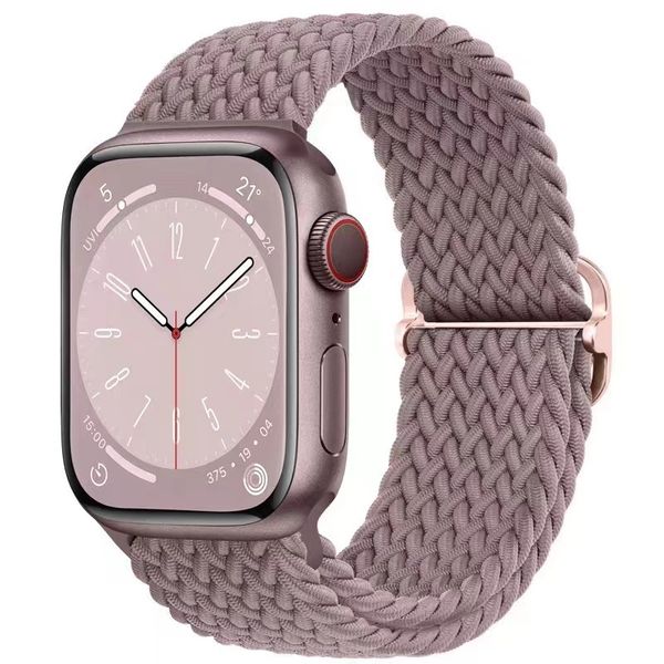 Scrunchie Strap para Apple Watch Band 44mm 40mm 45mm 41mm 38mm 42mm Elástico Nylon Solo Loop Pulseira iWatch Série 3 4 5 6 se 7 8