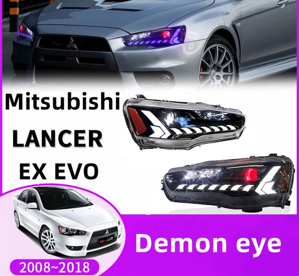 Fari Auto Per Mitsubishi Lancer EX EVO 20 08-20 18 DRL Faro Anteriore Fendinebbia Accessori Auto