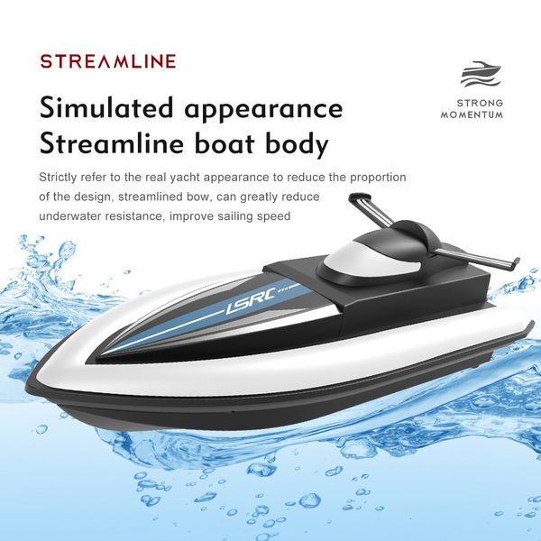 Электрические/RC лодки LSRC-B8 2.4G RC Speedboat Водонепроницаемые бесщеточные радиоконтроли