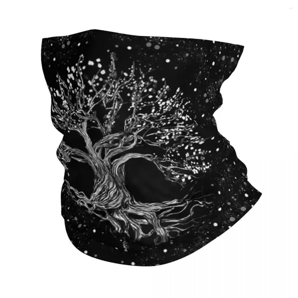 Sciarpe Albero della vita Triquetra Futhark Bandana vichinga Ghetta per il collo Passamontagna stampato Sciarpa magica Fascia calda Escursionismo Uomo Donna Adulto