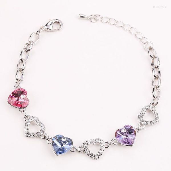 Link Bracciali BN-00067 Fine Jewelry Donna Articoli all'ingrosso per la rivendita in massa Amanti del regalo di San Valentino di lusso a cuore
