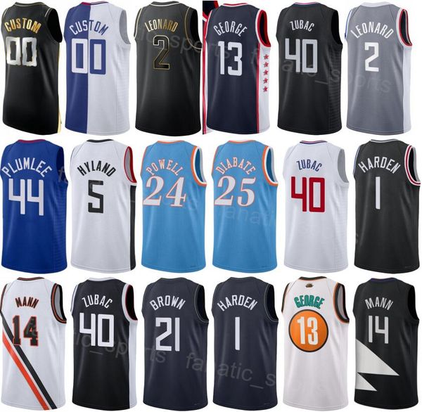 Maglia da basket stampata Uomo Donna Maglia PJ Tucker 17 Marrone 21 Miller 11 James Harden 1 Norman Powell 24 Russell Westbrook 0 Bones Hyland 5 Maglia da città guadagnata di alta qualità