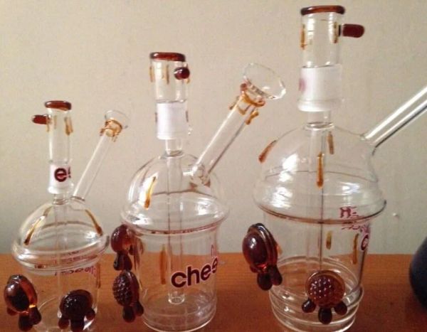 2016 Cheech Glass Cheechaccino Cheech Cup Dabuccino rig Jateado Copo Rig Mini Vidro Hookah Bongs ZZ