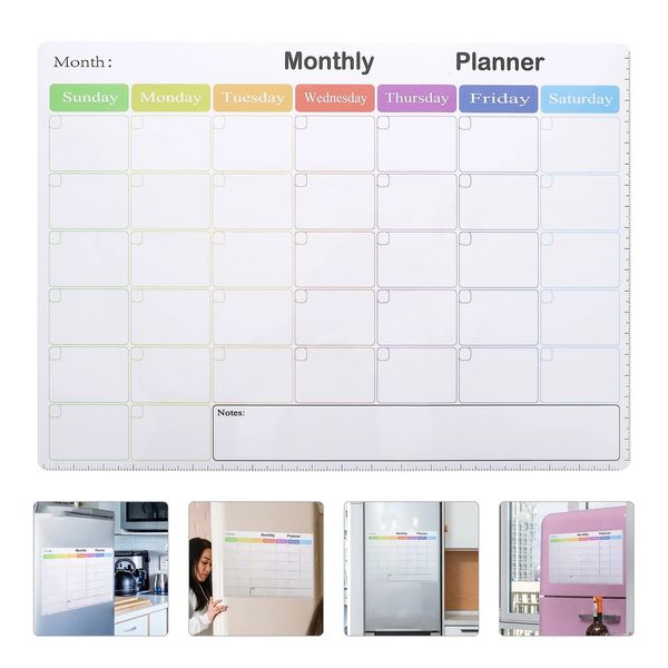 Whiteboards Planner холодильник Magnet Месяц планирование доски объявлений Уравновешиваемая календарь Магнитная доска 231118