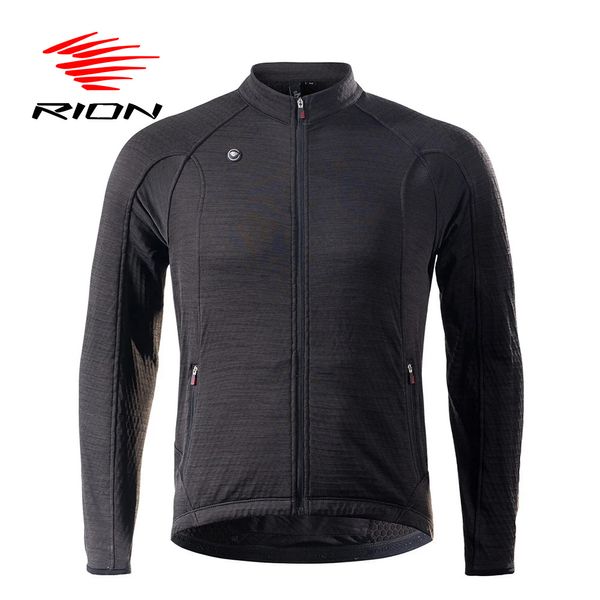 Camicie da ciclismo Top RION Maglia da ciclismo da uomo Primavera termica in pile manica lunga Maglia da bici da strada MTB Downhill Abbigliamento da ciclismo maillot ciclismo 230420