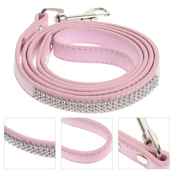 Coleiras para cães PU Trela Bling Strass Andando Treinamento Colorido Com Brilhante Cravejado Para Cães Gatos ()