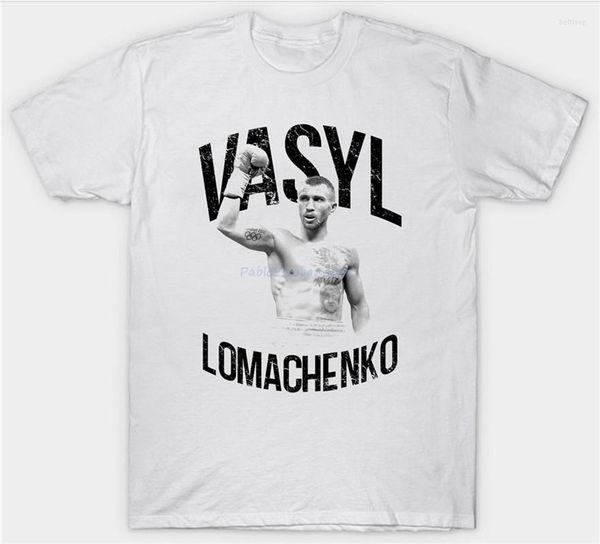 Erkek Tişörtleri Vasil Lomachenko Gömlek Boksör Boks Eldivenler Ukrayna Daha Boyut ve Renkler Tee Erkekler Pamuk Tshirt Yaz Moda Üstleri