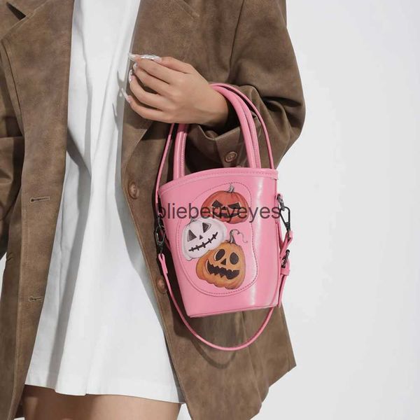 Umhängetaschen Handtaschen Damen-Beuteltasche Lustige kreuzförmige Tasche Kürbis und Bagblieberryeyes