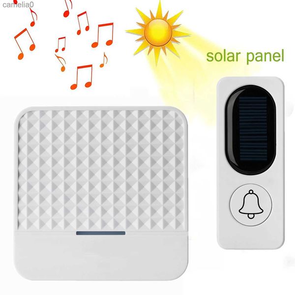Campainhas inteligentes sem fio campainha proteção de segurança em casa alarme sensor de movimento alarme oferta de boas-vindas solar doorbellL231120