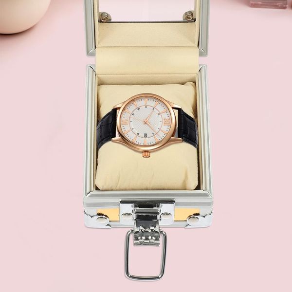 Uhrenboxen Box Case Organizer Aufbewahrung Display Geschenk Armreif Schreibtisch Reise Armband Halskette Kofferhalter Edelstahl Empfang