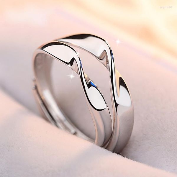 Кластерные кольца для мужчин и женщин -паров звонят в живые рта пара открытых японских корейских простых темпераментов женщин