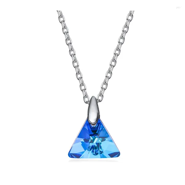 Collane con ciondolo BAFFIN Mini Collana Triangolo Cristalli Dall'Austria Elementi Colore Argento Per Donne Bambini Gioielli Semplici