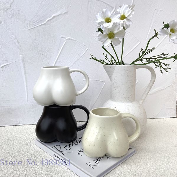 Bicchieri Creativo Tazza in ceramica Gusto del latte Forma del corpo Nudo Bella tazza con manico Design Desktop Storage Decorazione della casa Tazze di caffè 230419