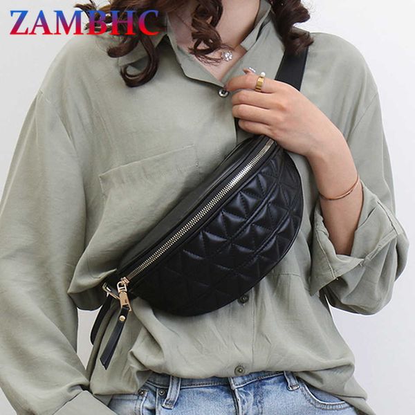 Bolsas de noite Moda Fanny Packs Sacos de peito de couro macio para mulheres 2021 Autumn e Winter Ladies Small Packs Packs Brand Telefone Pesses J230419