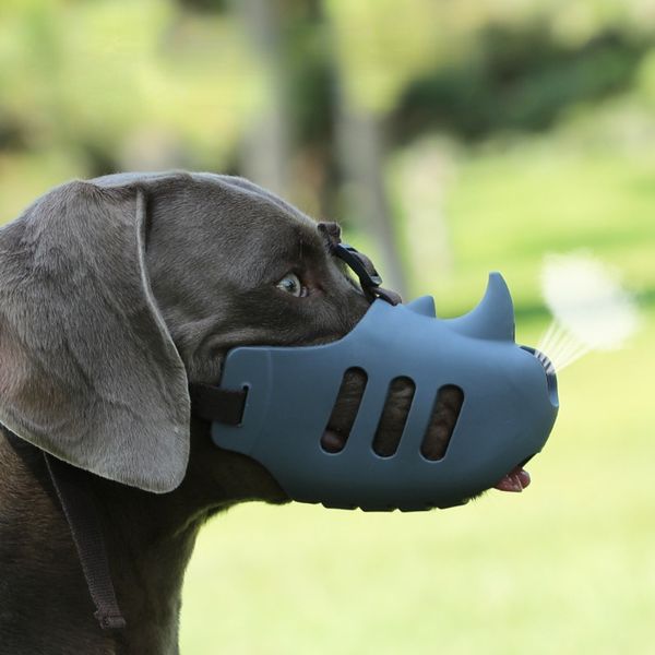 Focinho anti-mordida para cachorro, alça ajustável para animais de estimação, capa macia à prova de mordida, máscaras de silicone para cães