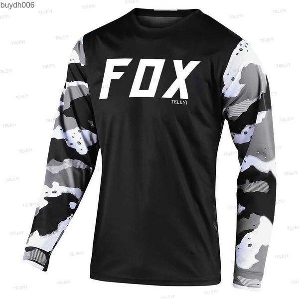 Camiseta masculina de j4rt 2023 Novo estilo cross country mountain bike jersey Men Downhill Jersey Fox Teleyi montanha mtb cross country jersey ladies moletom