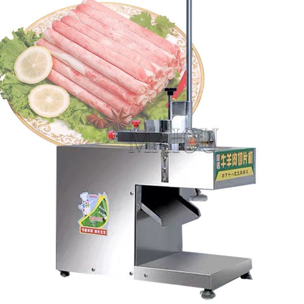 Slicer de cordeiro automático Máquina de rolos de cordeiro comercial de carne de carneiro e volumes de carne de carneiro de carne de carneiro