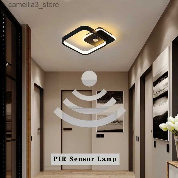 Plafoniere PIR Sensore di movimento Lampada da soffitto a LED per corridoio corridoio 220V Indoor 14w 16w Sensore del corpo umano Illuminazione a soffitto a LED per camera da letto Q231120