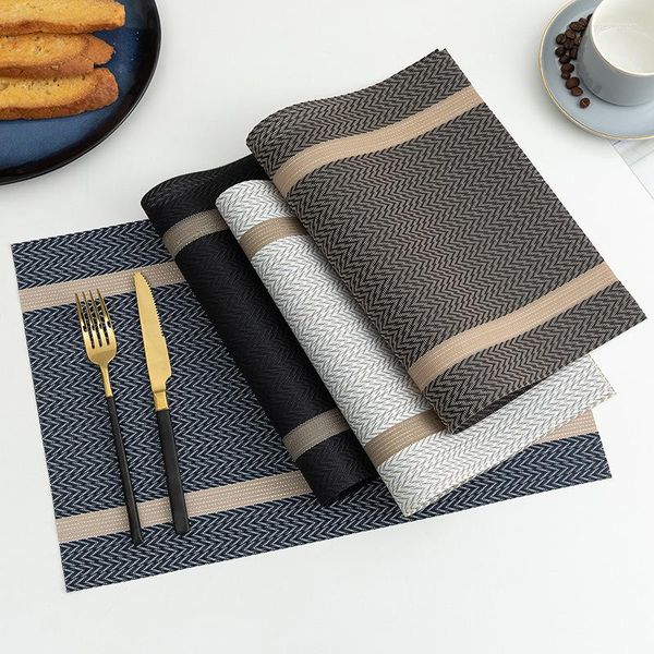 TATS de mesa 1pc PVC Placemat para lençóis de tapete de jantar Coloque acessórios Copo Vinho Decorativo Placemats