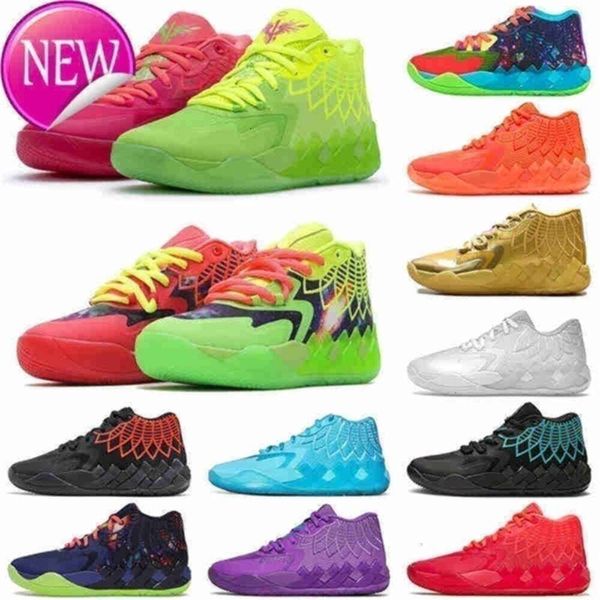 Com caixa OGDesigner MB.01 tênis de basquete Be You LaMelo Ball 1 Sports Rick e Morty Not From Here Galaxy Men Trainers Bege Black Bla