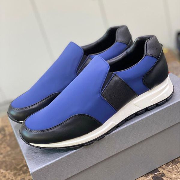 Marca di moda uomini collisioni casual scarpe che corrono sneaker italia raffinata a basso top elasticd morbido setting in pelle di pelle di pelle di pelle di pelle casuals scarpe sportive boxe 38-45