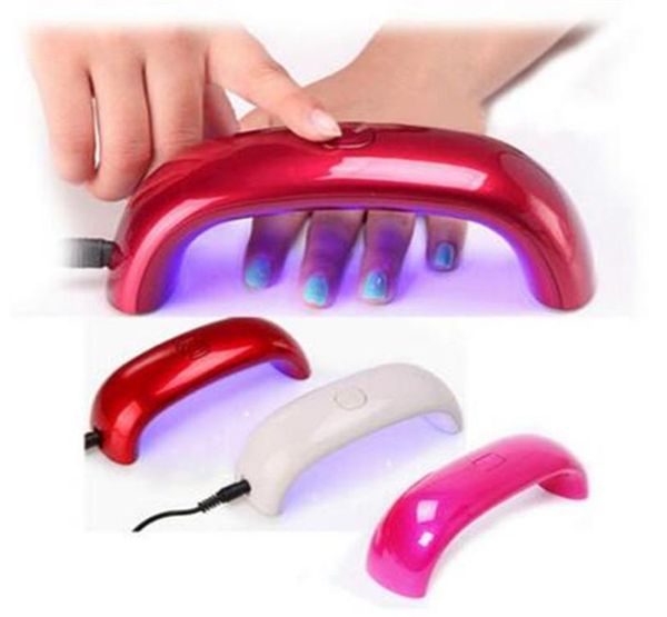 9W Mini USB LED Lampada UV Asciugatore per unghie che polimerizza tutti i gel UV Asciugatrici per unghie Gel Polish Asciugatura macchina più intelligente 3Led Nail Art Strumenti per manicure2590902